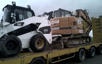 Transfert Bobcat CAT + pelle 7t5 CASE